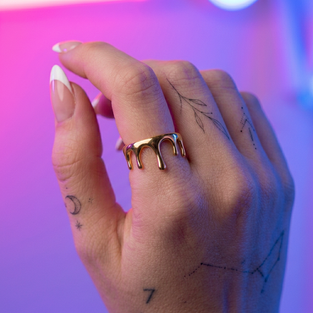 Gold Drip Ring