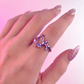 Liquid Chrome Ring, Abstract Silver Statement Ring