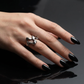 Liquid Chrome Ring, Abstract Silver Statement Ring