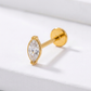 PREORDER Marquise CZ Flat Back Stud | Implant-Grade Titanium Threadless Cartilage Earring (ASTM F136)