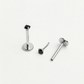 Black 2mm gemstone + 20g silver implant grade titanium flat back threadless piercing stud WHOLESALE