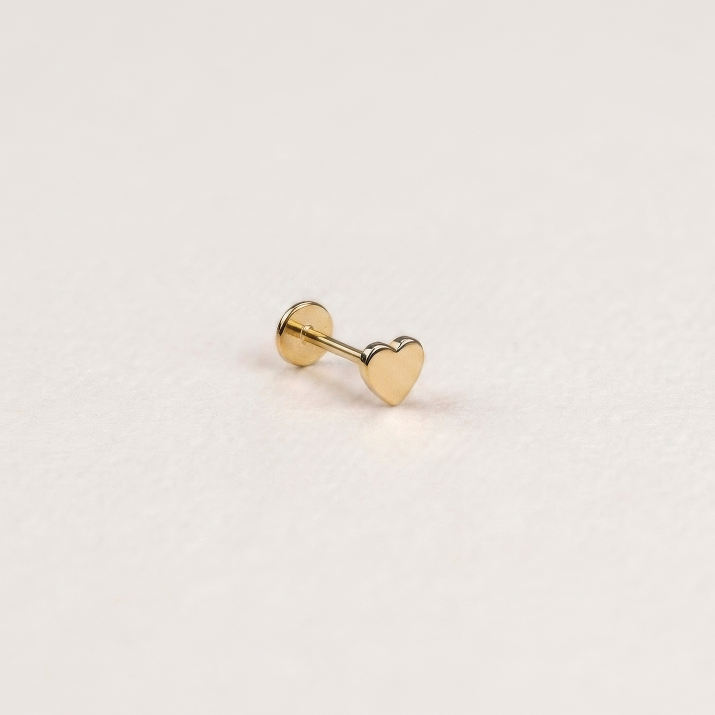 PREORDER Heart Flatback Stud | Implant-Grade Titanium