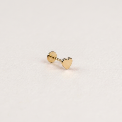 PREORDER Heart Flatback Stud | Implant-Grade Titanium