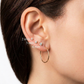 Purple 3mm gemstone + Gold CZ Titanium Flat Back Threadless Piercing Earring WHOLESALE