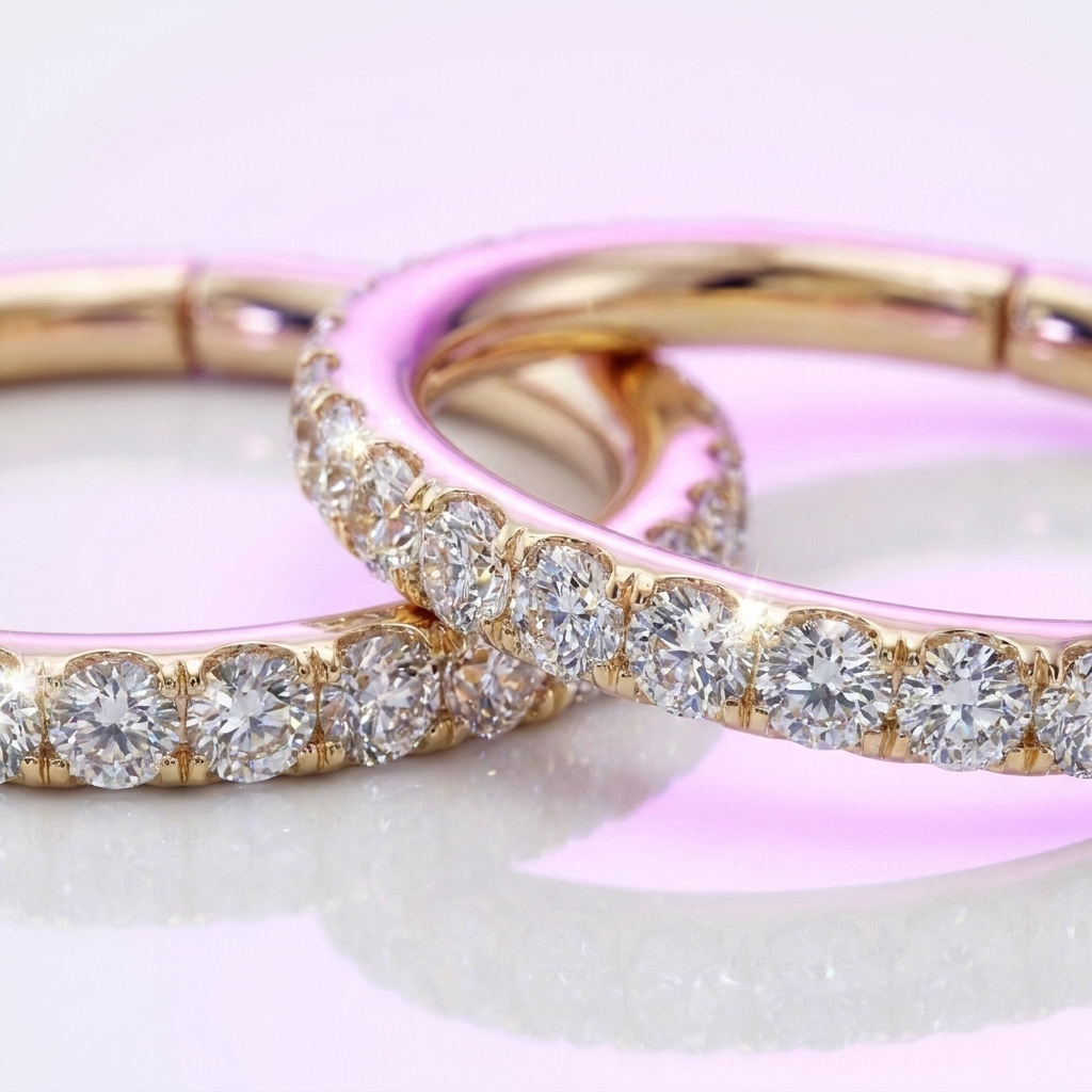 PREORDER CZ Pavé Huggie Hoop | Implant Grade Gold Titanium, 11mm
