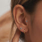 Blue 3mm gemstone + Gold CZ Titanium Flat Back Threadless Piercing Earring WHOLESALE